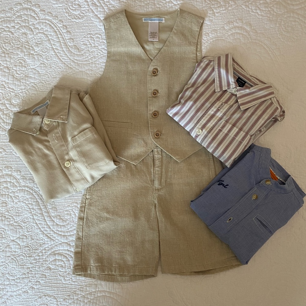 5 pieces Boy - 3 shirts, 1 short & vest